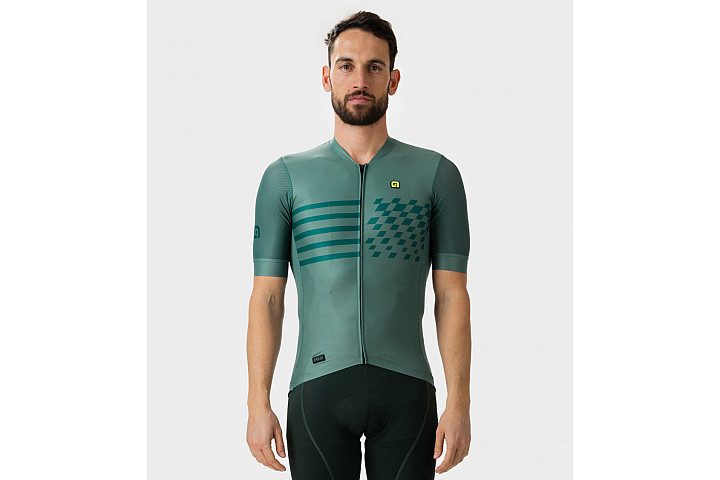 Веломайка мужская ALE MAGLIA MC / SS JERSEY PLAY PR-E VERDE FOGLIA/LEAF GREEN